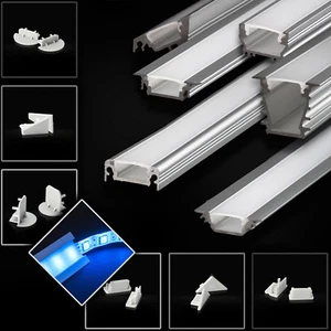 Aluminium Profil für LED Strip Band Abdeckung Montage Clips Endkappen - Bild 1 von 57