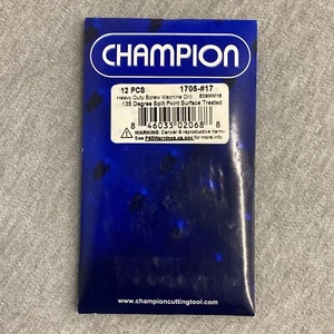 Champion #1705 #17 Split Point "Stubby" Screw Machine Drill (12/Pkg.) 1705-17 - Picture 1 of 3