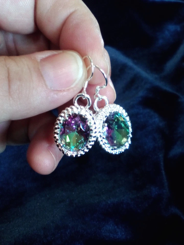 Orecchini Argento 925 Donna Pendenti Cristalli SWAROVSKI ORIGINALI Gioielli 2025 - Immagine 1 di 4