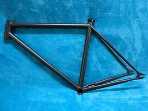 Bicycle Frame Steel 700c 48cm Single Speed Fixie Gravel Frame Flat Black LIGHT - Picture 1 of 15