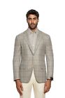 1050$ CORNELIANI Sartorial Jacket Blazer Gray Checks Virgin Wool Regular Fit