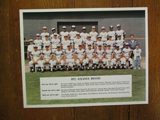 1972 ATLANTA BRAVES Official TEAM Picture(HANK AARON/PHIL NIEKRO/ORLANDO CEPEDA)