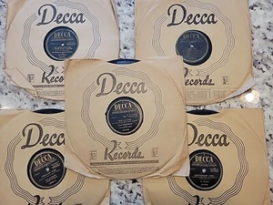 10" 78 RPM SHELLAC RECORD 5 Decca Lot Morgan Ella Fitzgerald Eldrige Jolson + R4 - Picture 1 of 13