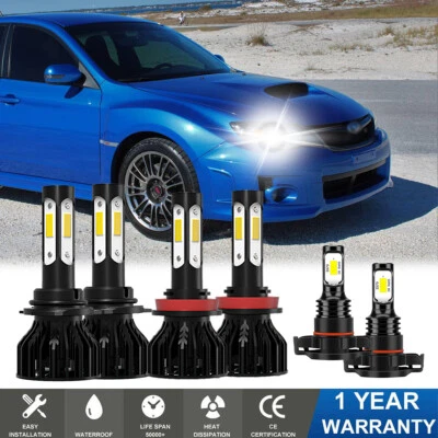 Juego de faros LED + faros antiniebla para Subaru Impreza 2012 2013 2014 2015 2016 Foto 1 de 4