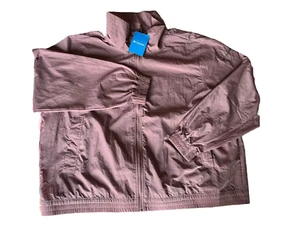 Giacca a vento donna Columbia tasche con cerniera impermeabile taglia 3X malva nuova - Foto 1 di 1