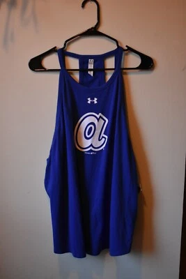 WORLD SERIES CHAMPS Atlanta Braves Under Armour Blue Throwback "a" Tank Top 2XL - Image 1 of 4