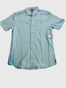 IZOD Saltwater Shirt - NEW - Men’s SMALL- Relaxed Classics Light Blue Button Up - Picture 1 of 13