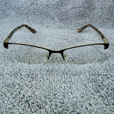 Marco de gafas Liz Claiborne L615 0RA4 medio borde 53-17-135 negro dorado Foto 1 de 4