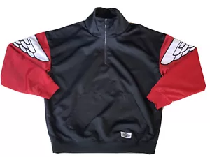 Nike Air Jordan Wings Quarter-Zip Jacket Black/Red (AO0406-011) Size S Men NEW - Picture 1 of 8