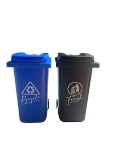 Ashland Desk Decor Mini Plastic Recycle & Trash Bin - Picture 1 of 6