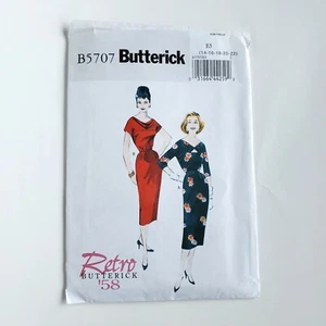 Butterick 5707 Sewing Pattern RETRO '58 Vintage Style Dresses Sz 14-22 Uncut - Picture 1 of 4