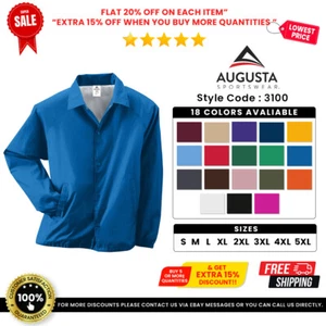 Augusta Sportswear 3100 Men's Raglan Sleeve Water Resistant Top Coach's Jacket - Picture 1 of 20