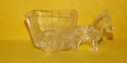 VINTAGE GLASS CANDY CONTAINER~HORSE/PONY/DONKEY WAGON~TOOTHPICKS~TRINKETS~PLANTS