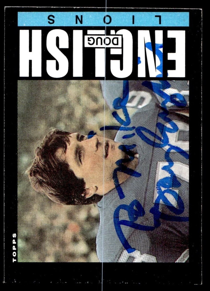 Doug English Signed DETROIT LIONS Card   1985 Topps - Image 1 of 1