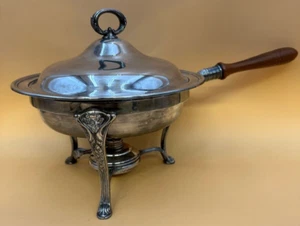 Vintage Gorham Silver Plated Chafing Dish w/ Warmer Lid & Stand Model YC482P - Picture 1 of 20