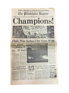 Philadelphia Inquirer 10/22/80 Phillies World Series Champions NOT FULL PAPER - Picture 1 of 4