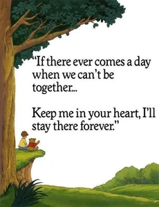 Winnie The Pooh "If there Ever Comes A Day" hierro en transferencia 4x5 - Imagen 1 de 1