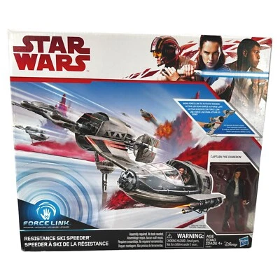 NUEVO Star Wars Force Link Resistance Ski Speeder con figura de Poe Dameron Foto 1 de 4