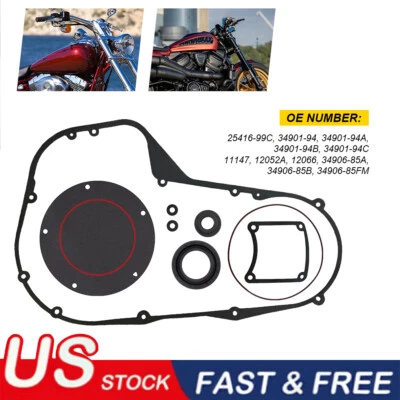 Clutch Primary Cover Gasket Kit for Harley Electra Glide Road King 1999-2006 - Image 1 of 4