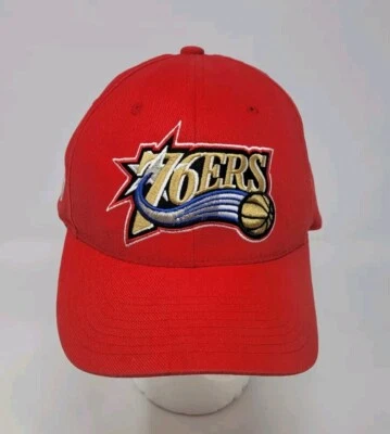 Philadelphia 76ers Reebok NBA Flexfit Gorra Roja Gorra Rara De Colección De Colección Foto 1 de 4