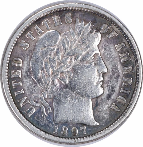 1897-O Barber Silver Dime EF Uncertified #211 Cover