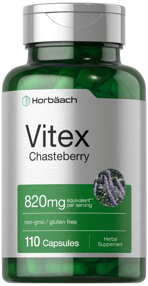 Vitex Berry 820mg | 110 Capsules | Chasteberry Supplement for Women | Agnus-Cast - Image 1 of 4