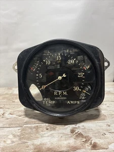 Lg Vintage 1941 Rearwin Avión Medidor de Aviación Panel de Instrumentos Amperios Fuel Oil - Imagen 1 de 17