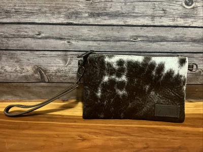 Cartera/cartera de mano Montana West-cuero de vaca-marrón-occidental usada en excelente estado Foto 1 de 4