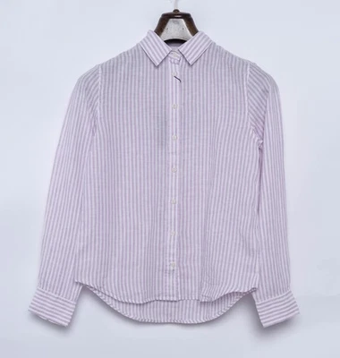 Camisa feminina Gant tamanho 34 listrada 100% linho 4322076 - Imagem 1 de 4