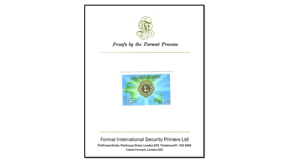 1992 Sierra Leone Lions International Organization Globe Logo Sunshine MNH - Image 1 of 2