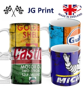 Ölkanne 4er Pack inspiriert 110z Becher Geschenk - Motorsport Gulf Shell Michelin Castrol - Bild 1 von 14