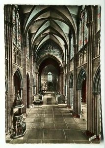Postal fotocromática interior catedral de Estrasburgo 642C vintage - Imagen 1 de 2