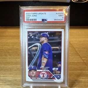Actualización Topps 2023 - Josh Jung Rookie Image Variation SSP PSA 9 - US308 RC - Imagen 1 de 2