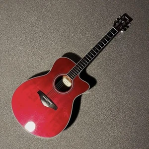 Yamaha FSC-TA TransAcoustic Acoustic Guitar Wine Red w/ Case 2021 Model - Picture 1 of 11