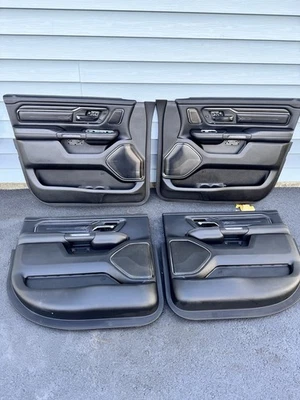 2019-2024 Ram 1500 (6 Lug) Limited Door Panel Set (Front/Rear) Black Leather - Image 1 of 4