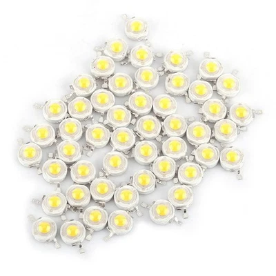 50 cuentas de lámpara con chip LED SMD de alta potencia de 1W 5V COB 220-240LM - Imagen 1 de 4