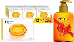 Birnen Transparent Bernstein Seife 125g 12er Pack + Handwäsche Original... - Bild 1 von 6