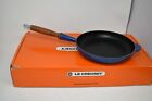 Le Creuset Heritage Lapis 9.5" Cast Iron Wood Handle  Fry pan Skillet New In Box