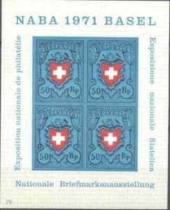 Suiza 1971 Yvert SS 21 exposición filatélica MNH VF - Imagen 1 de 1
