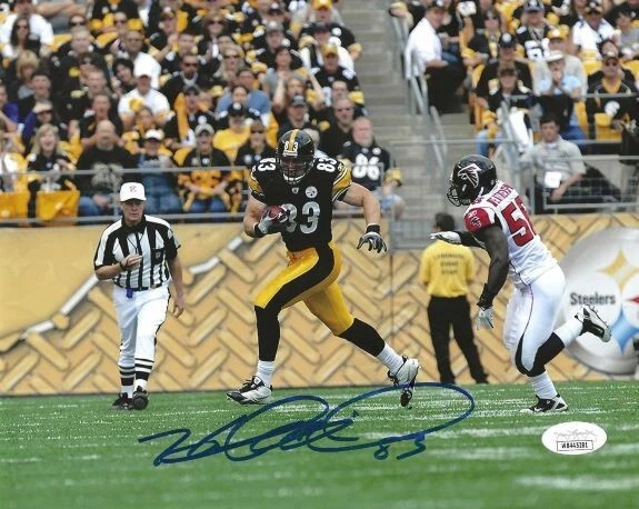Signed 8x10 HEATH MILLER  PITTSBURGH STEELERS Autographed photo JSA Witness - Image 1 of 1