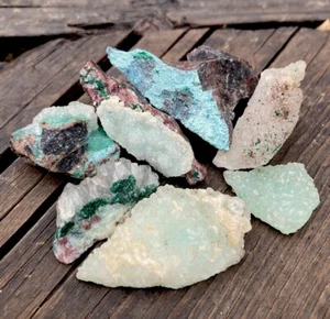 KAKANDA, Congo Mine Run - Lote a granel de 7 piezas de mineral de cristal druzy mixto - Imagen 1 de 3