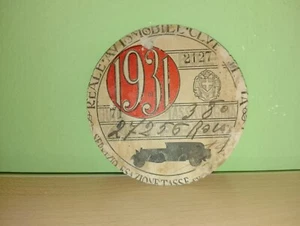 BOLLO DI CIRCOLAZIONE AUTO ANNO 1931 TASSA AUTOMOBILISTICA ORIGINALE - Picture 1 of 1