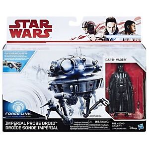 IMPERIAL PROBE DROID & DARTH VADER Star Wars NEW action figures esb FORCE LINK