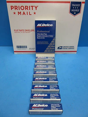 Set 8 Genuine GM ACDelco Spark Plugs 41110 OEM # 12621258 Iridium - Image 1 of 4