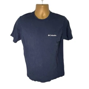 Y2K Columbia Take It Outside Graphic Short Sleeve T-Shirt Slate Navy M - Bild 1 von 6