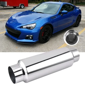 For Toyota GR86 3'' In/Out 12" Long Muffler Resonator Exhaust Quiet Deep Tone - Picture 1 of 12