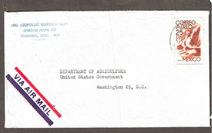 VINTAGE CHIHUAHUA,MEXICO TO USDA,WASHINGTON,DC AIRMAIL COVER - Picture 1 of 1