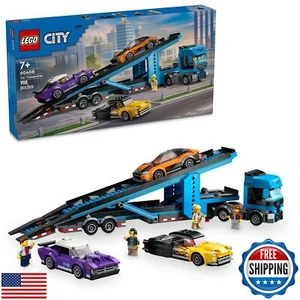 LEGO City Autotransporter LKW mit Sportwagen Gebäude Spielzeug Set - Semi Truck - Bild 1 von 5