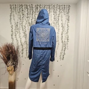 KORAL Eve Rincosa Blue Hooded Rain Jacket Size S - Picture 1 of 11