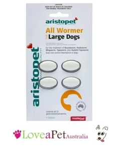 Aristopet All Wormer For Large Dogs 4 Tablets Aust Product Exp 10/26 ON SALE - Picture 1 of 2